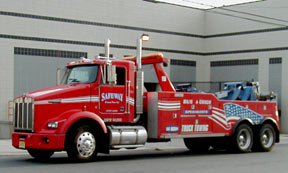 Red Safeway Tow Truck